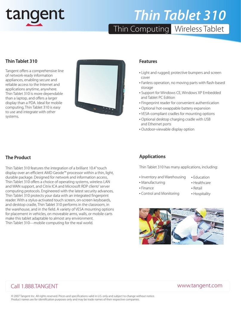Tangent Thin Tablet 310 User manual