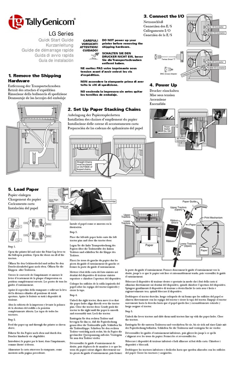 TallyGenicom LGi12 User manual