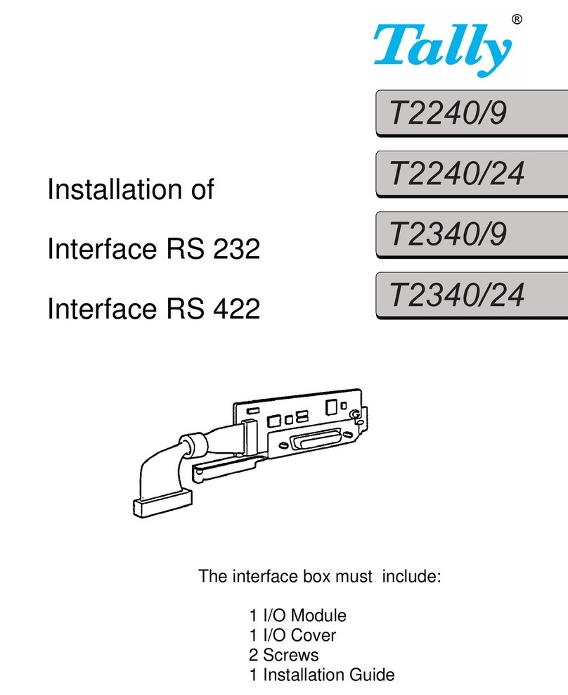 Tally T2240 installation guide