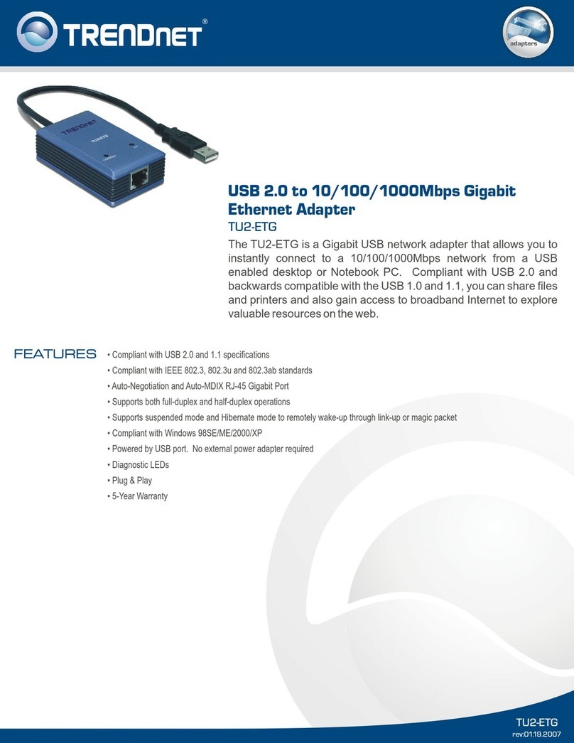 TRENDnet TU2-ETG Specifications
