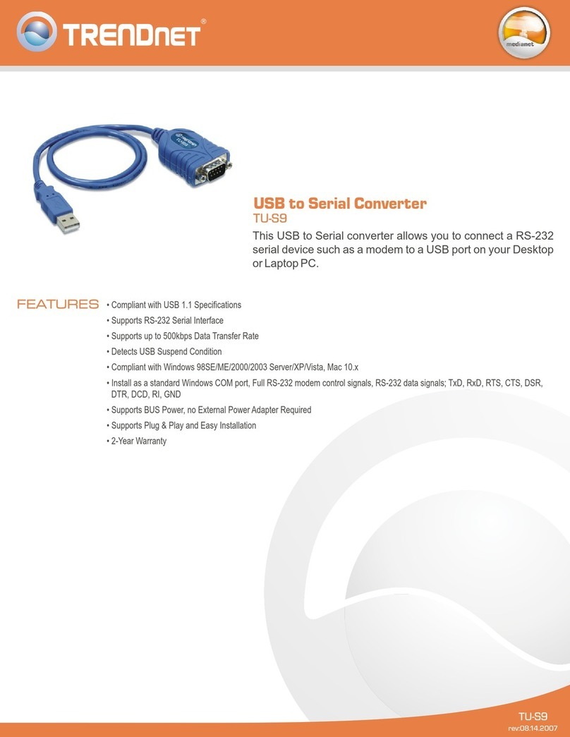 TRENDnet TU-S9 User manual