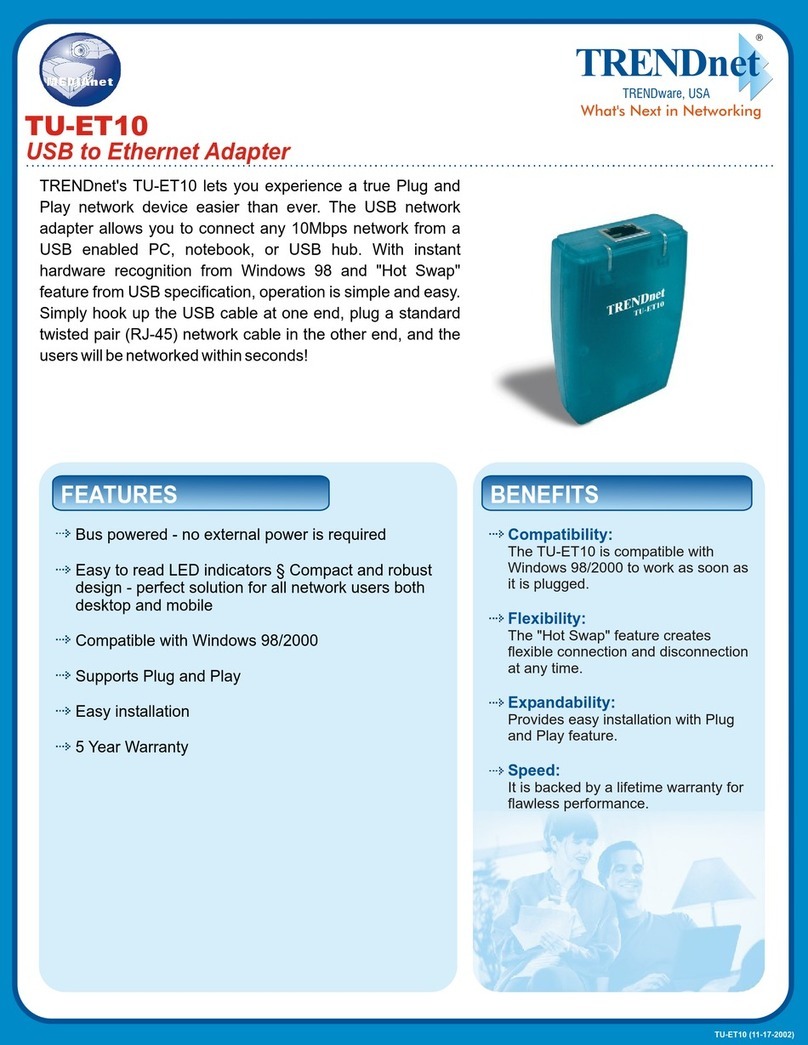 TRENDnet TU-ET10 Specifications