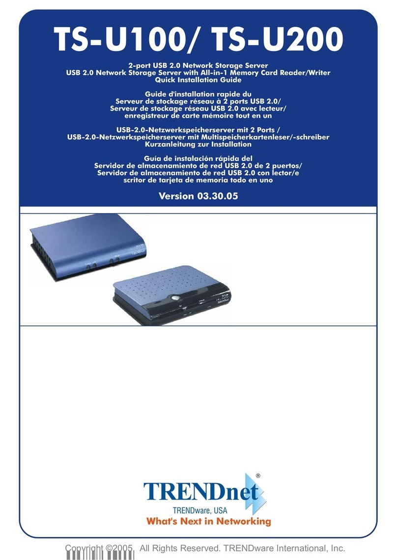 TRENDnet TS-U100 - NAS Server - USB User manual