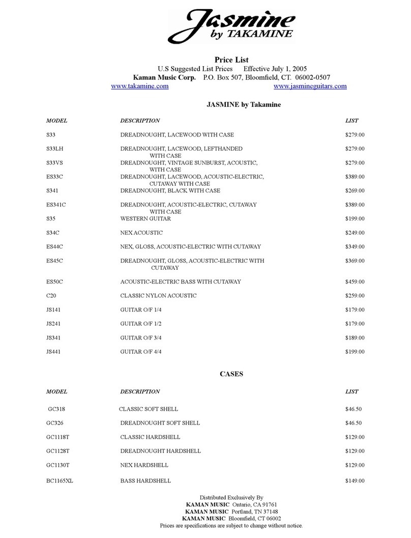 Takamine ES33C reference guide