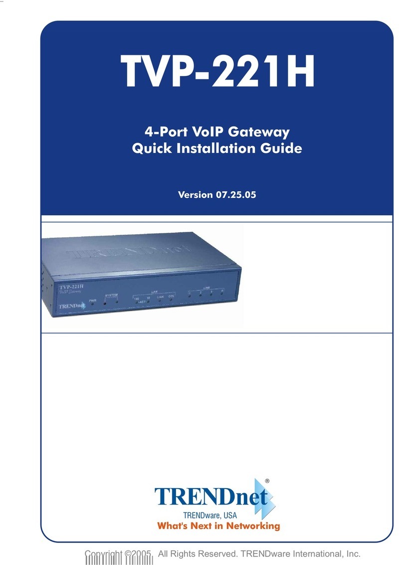 TRENDnet TVP-221H User manual