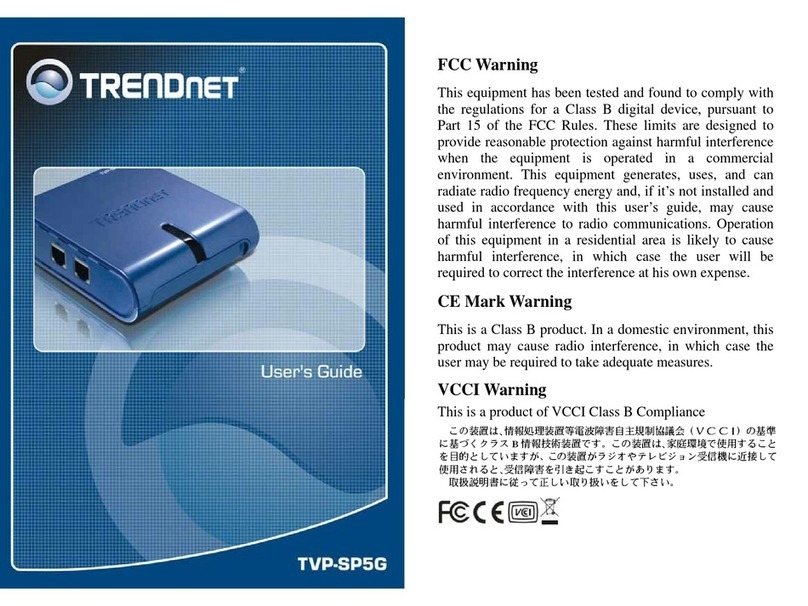 TRENDnet TVP-SP5G User manual