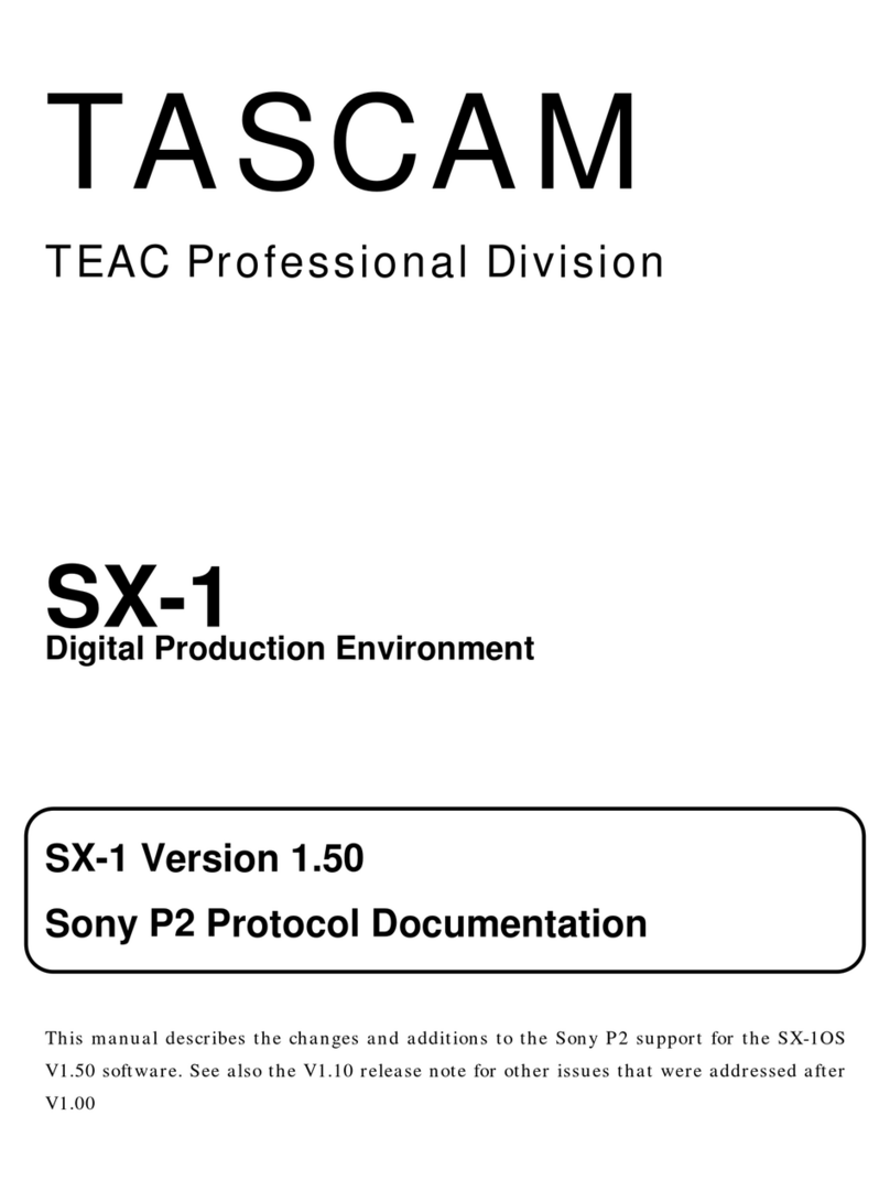 Tascam SX-1 User manual