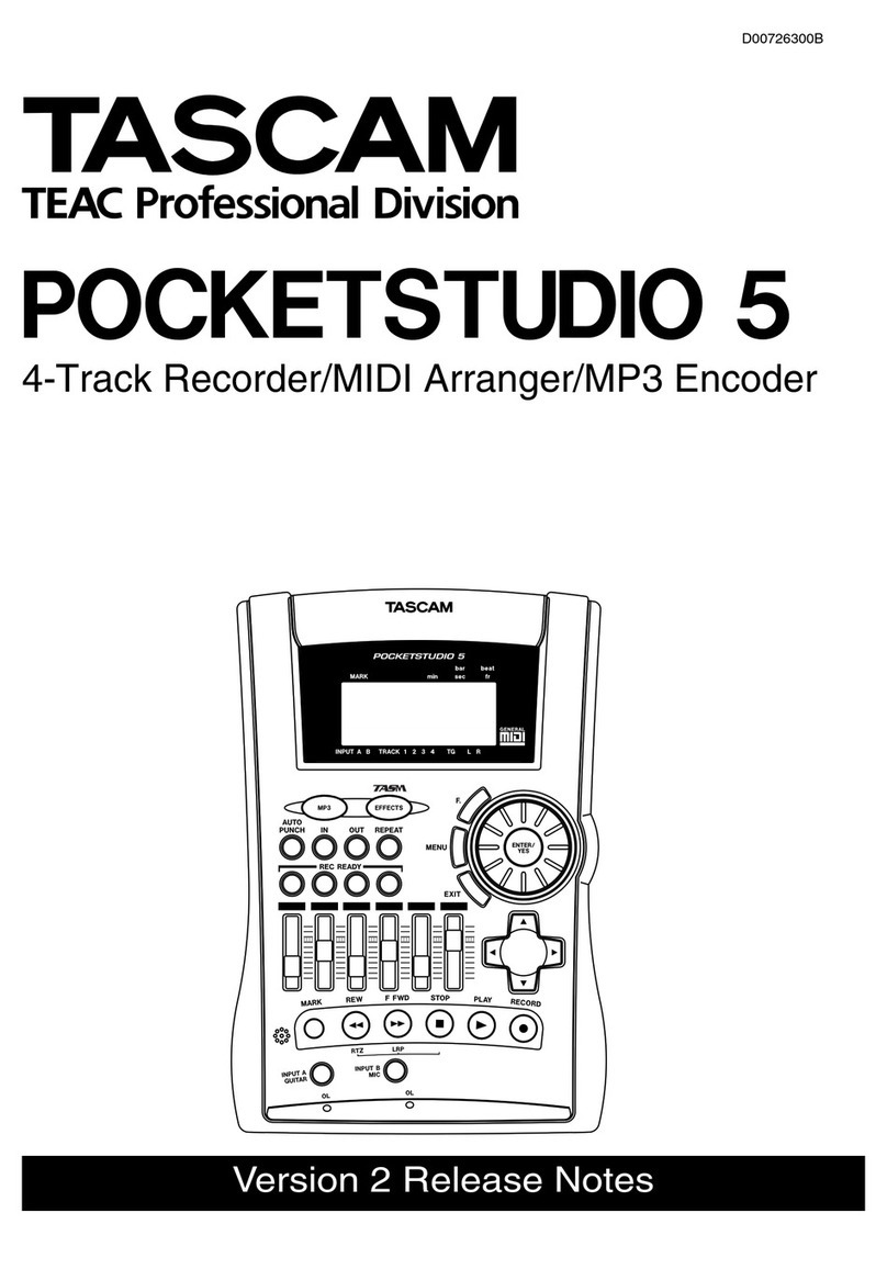 Tascam Pocketstudio 5 Release notes