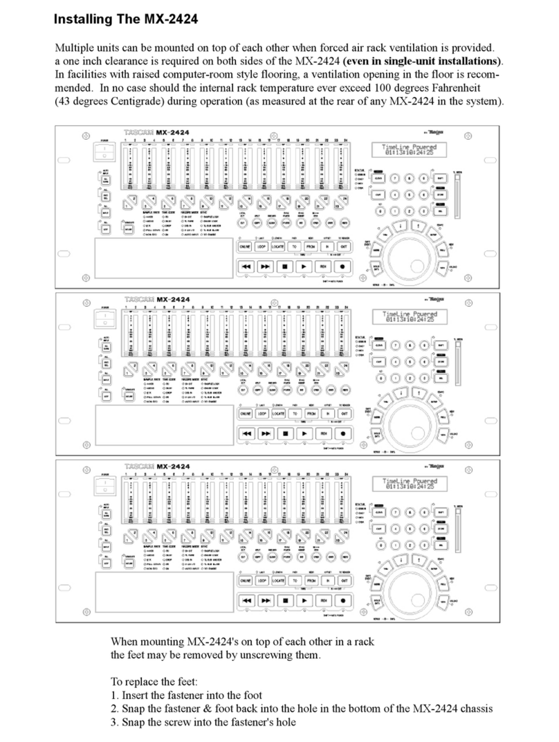 Tascam MX-2424 install guide