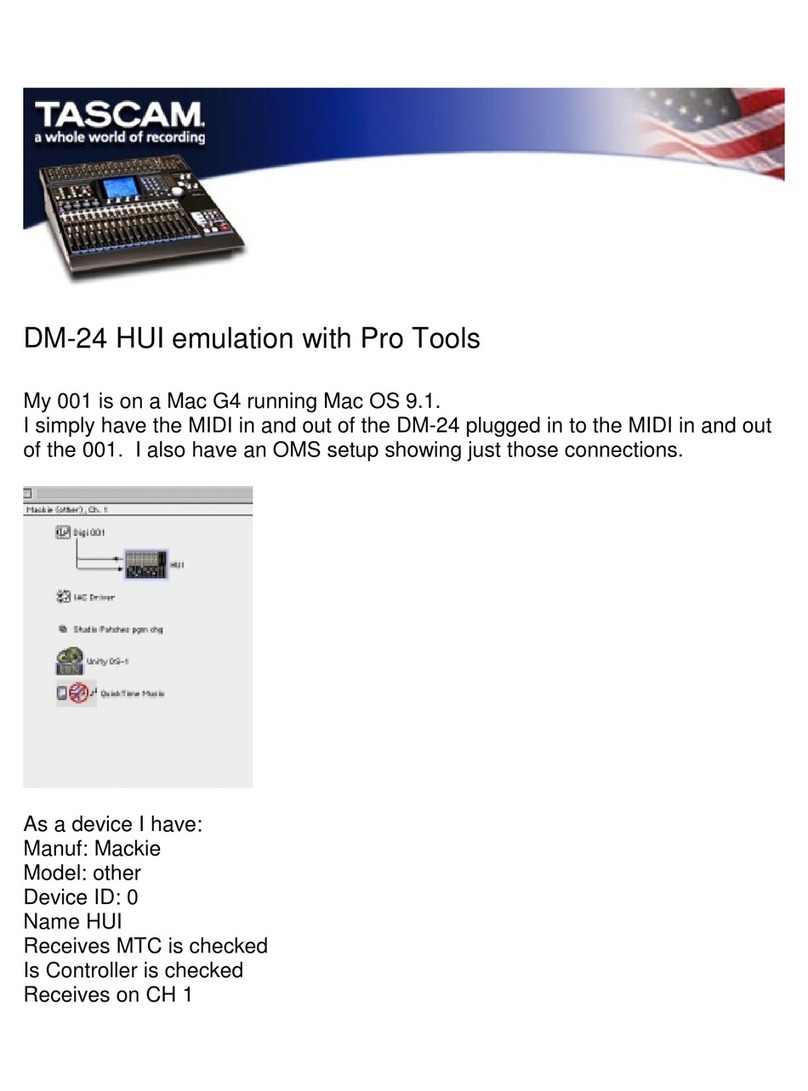 Tascam DM-24 supplementary guide