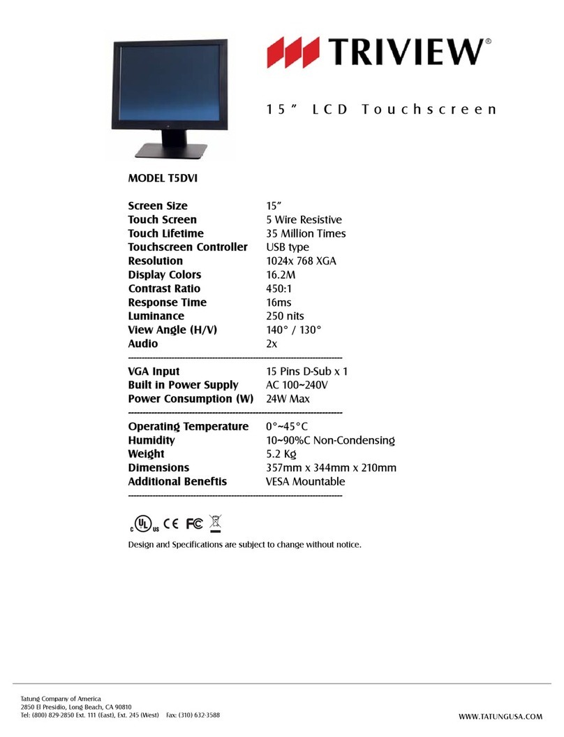 Tatung Triview T5DVI User manual