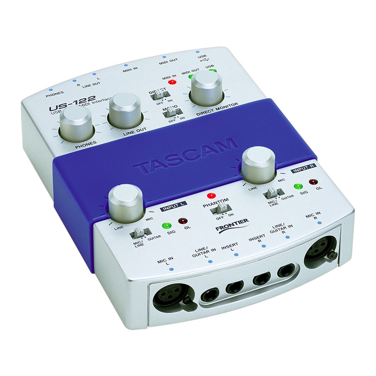 Tascam US-122 installation instructions