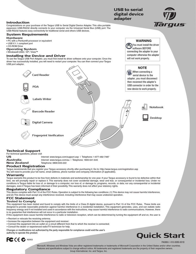 Targus PA088U user guide