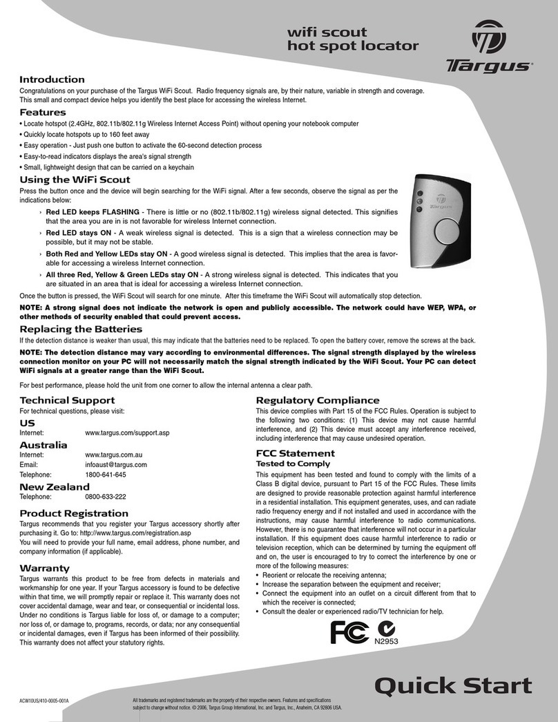 Targus ACW10US quick start guide
