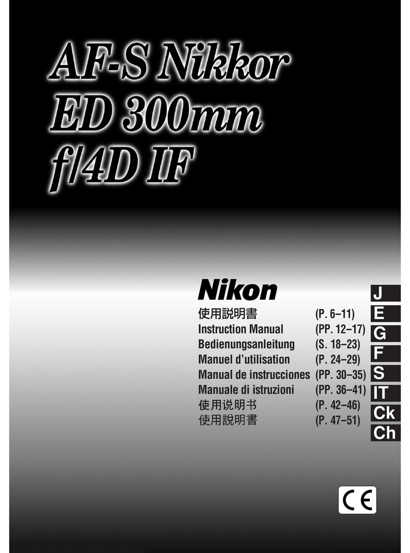 Nikon AF-S Nikkor 300mm f/4D IF-ED instruction manual