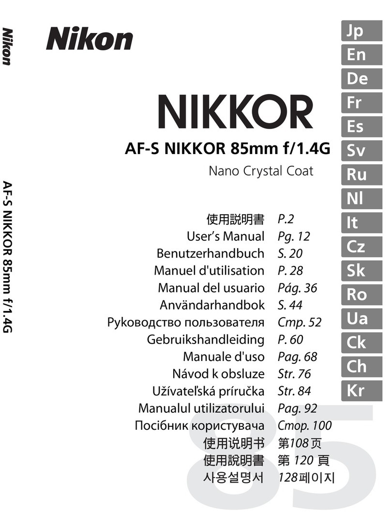 Nikon 24mm F/1.4G ED AF-S Nikkor user manual Nikon 24mm F/1.4G ED AF-S Nikkor user manual