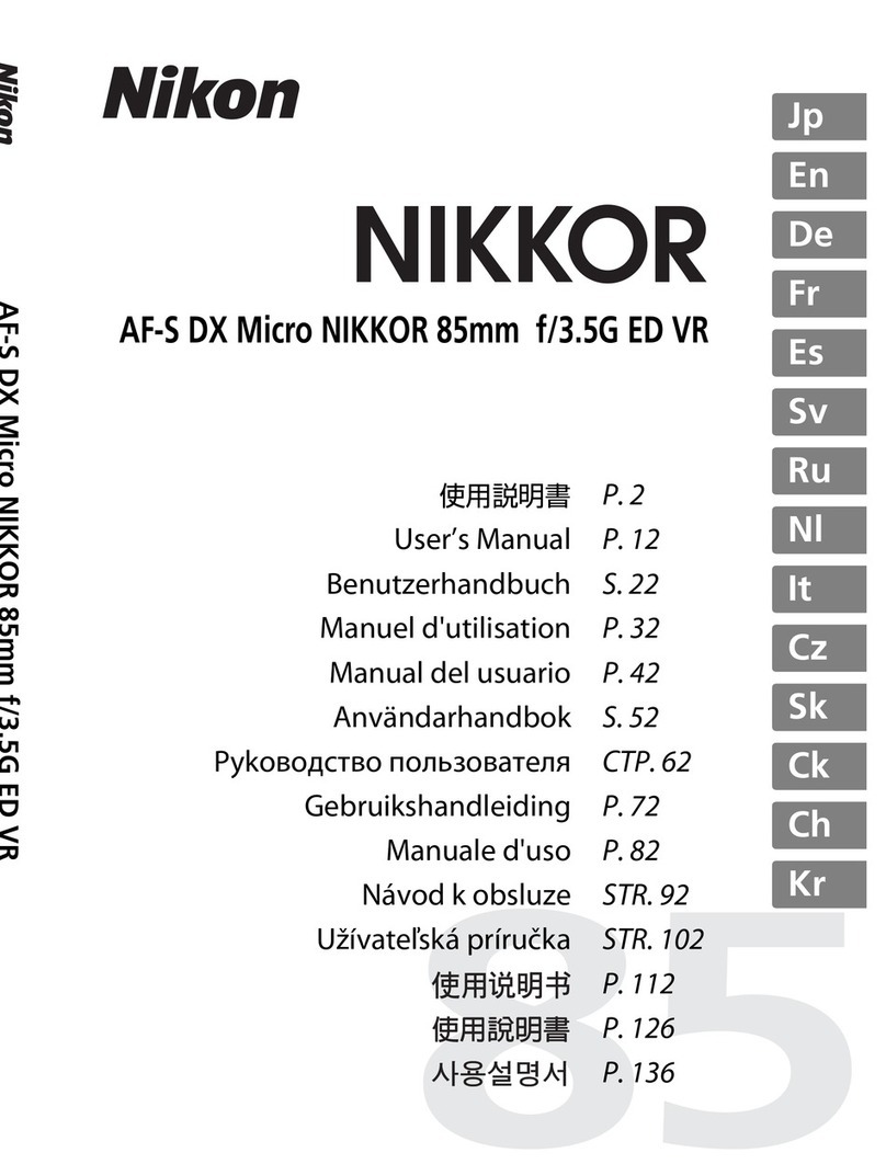 Nikon AF-S DX Micro NIKKOR 85mm f/3.5G ED VR user manual