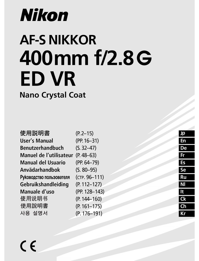 Nikon AF-S NIKKOR 400mm f/2.8G ED VR user manual