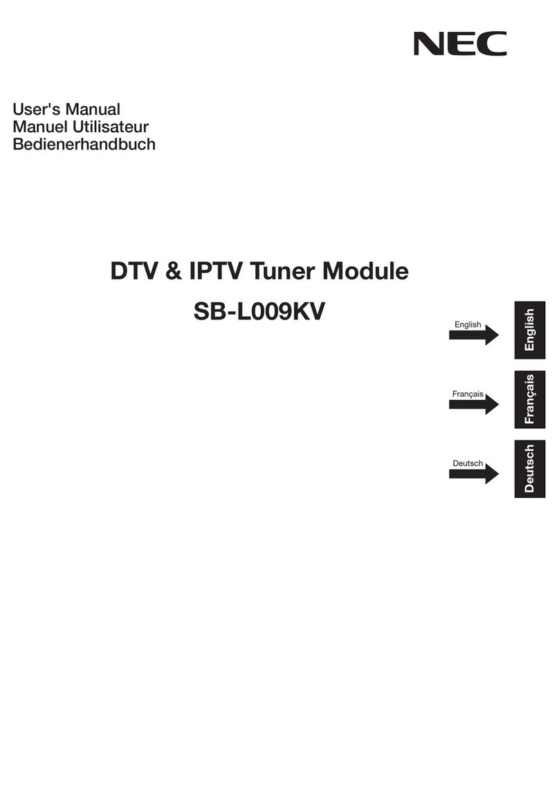 NEC Slot-in Tuner (DVB-T, Analogue user manual