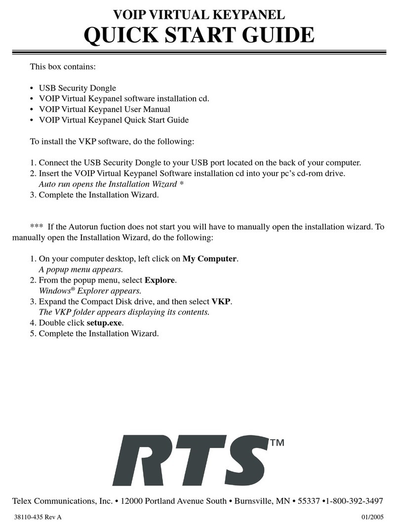 Telex VOIP quick start guide