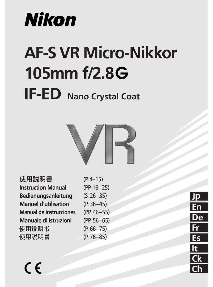 Nikon AF-S VR Micro-Nikkor 105mm f/2.8G IF-ED User manual Nikon AF-S VR Micro-Nikkor 105mm f/2.8G IF-ED User manual