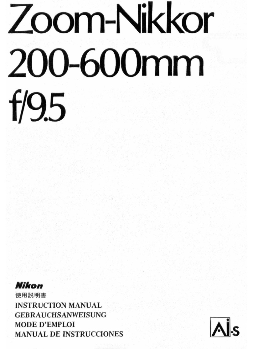 Nikon AI-S Zoom-Nikkor 200-600mm f/9.5 User manual