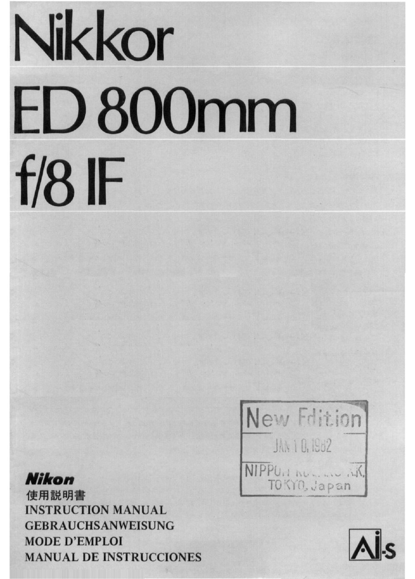 Nikon Nikkor ED 800mm f/8 IF User manual