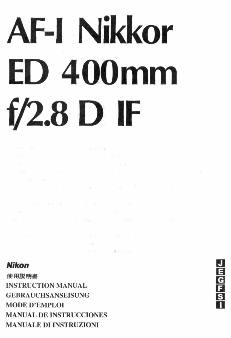 Nikon AF-I Nikkor ED 400mm f/2.8D IF User manual