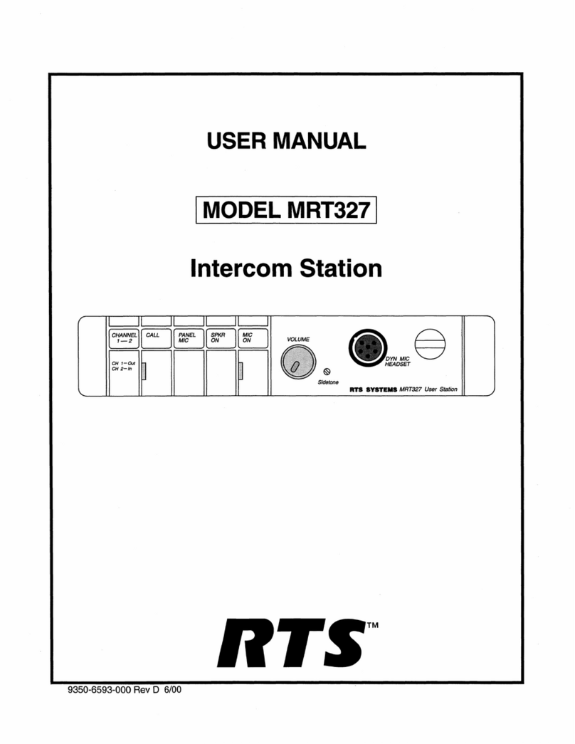 RTS MRT327 User manual