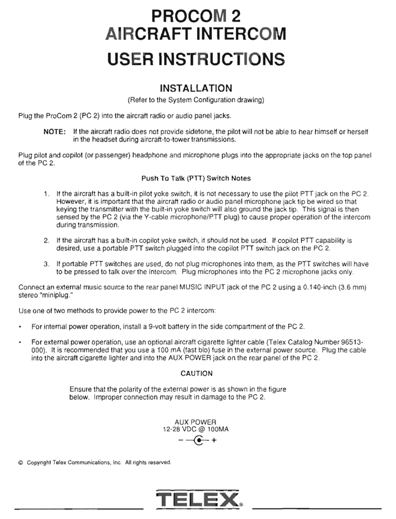 Telex PROCOM2 User manual