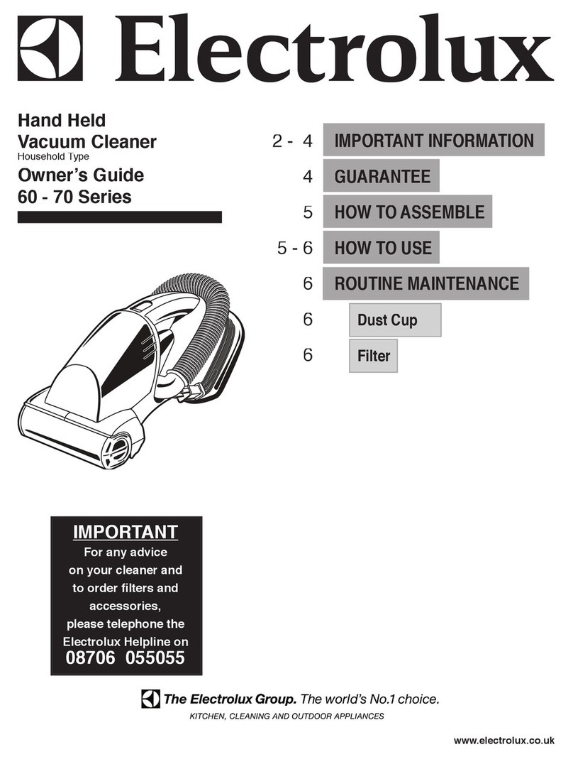Electrolux WorkZone Car and Stair Vacuum Z61A User manual