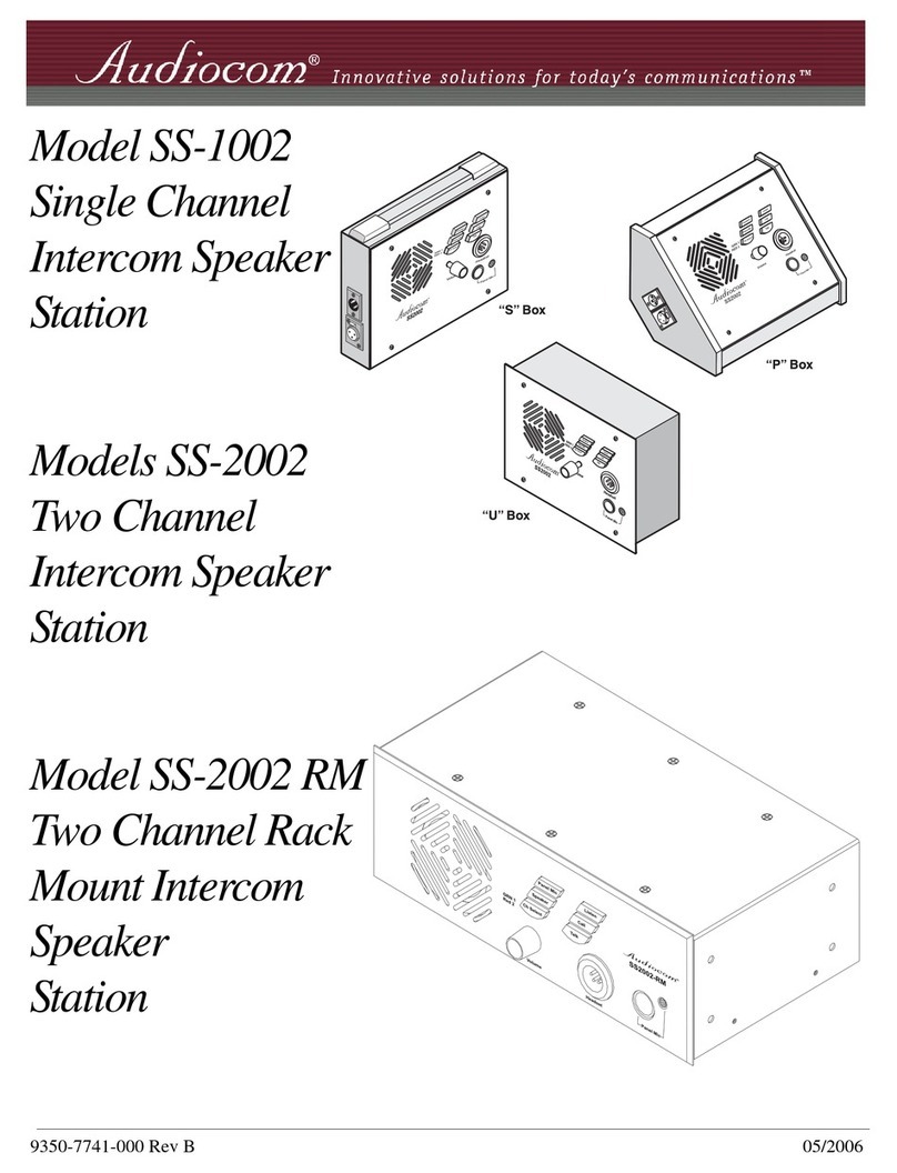 Audiocom SS-1002 user manual
