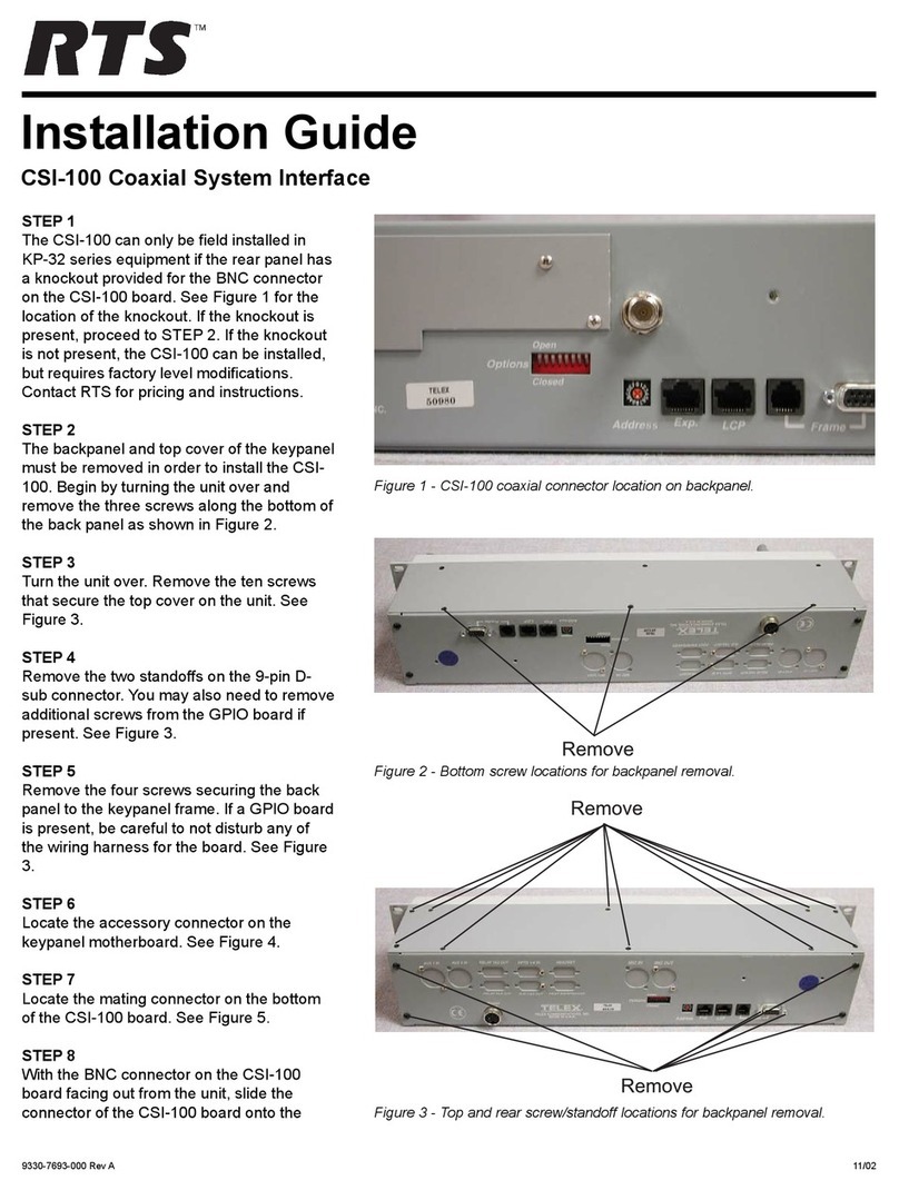 RTS KP-32 installation guide