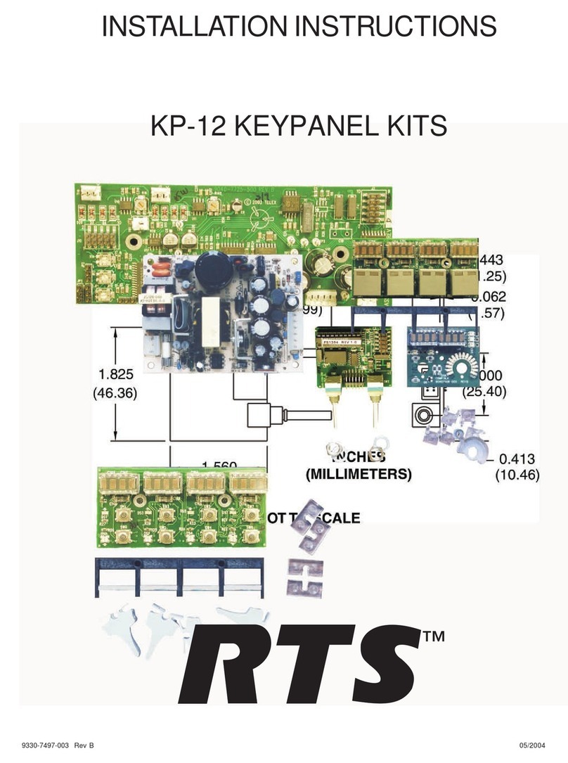 RTS KP-12 installation instructions