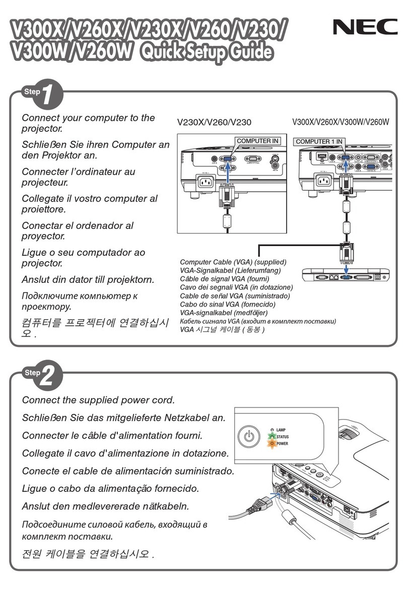 NEC V230X User manual