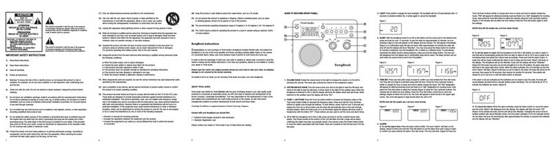 Tivoli Audio SongBook Important safety instructions