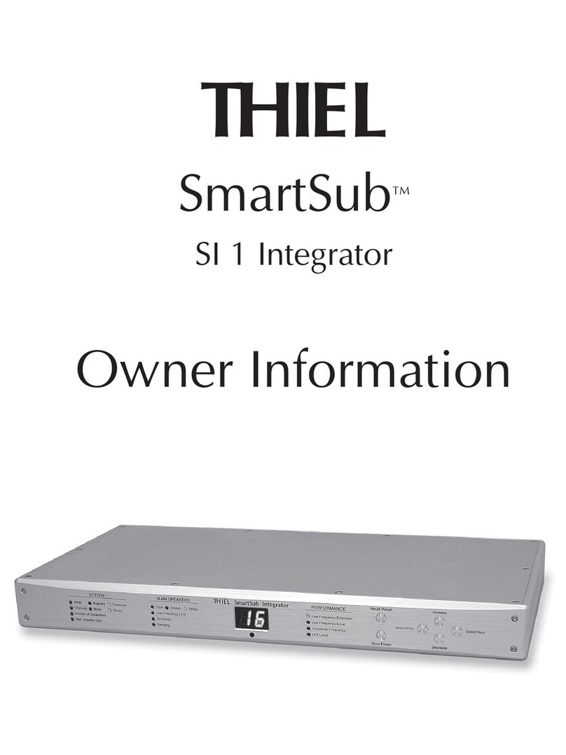 Thiel SI 1 user guide