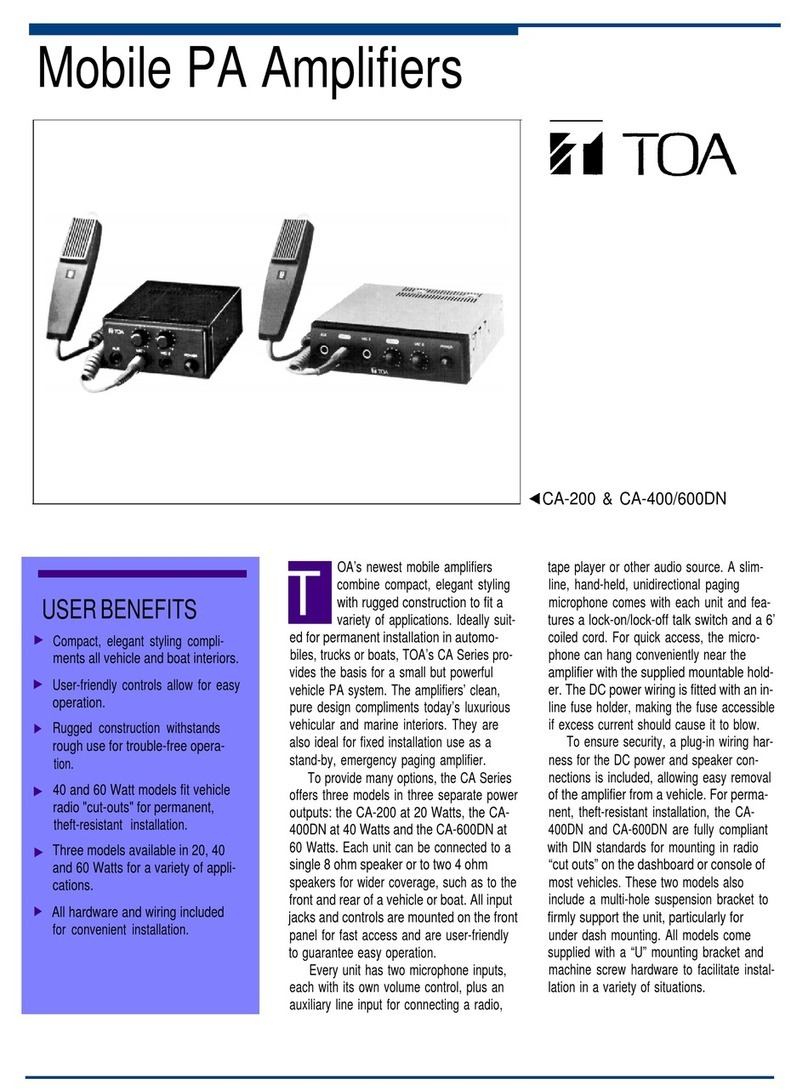 Toa CA-200 User manual
