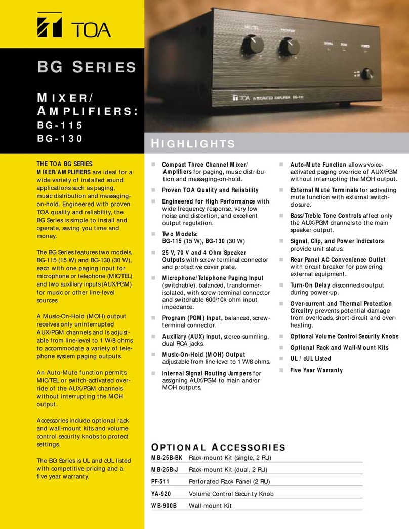 Toa BG-115 User manual