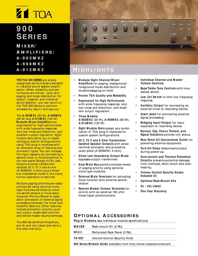 Toa A-903MK2 User manual
