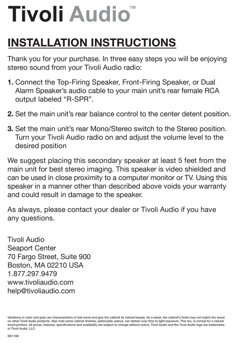 Tivoli Audio SSTPE installation instructions