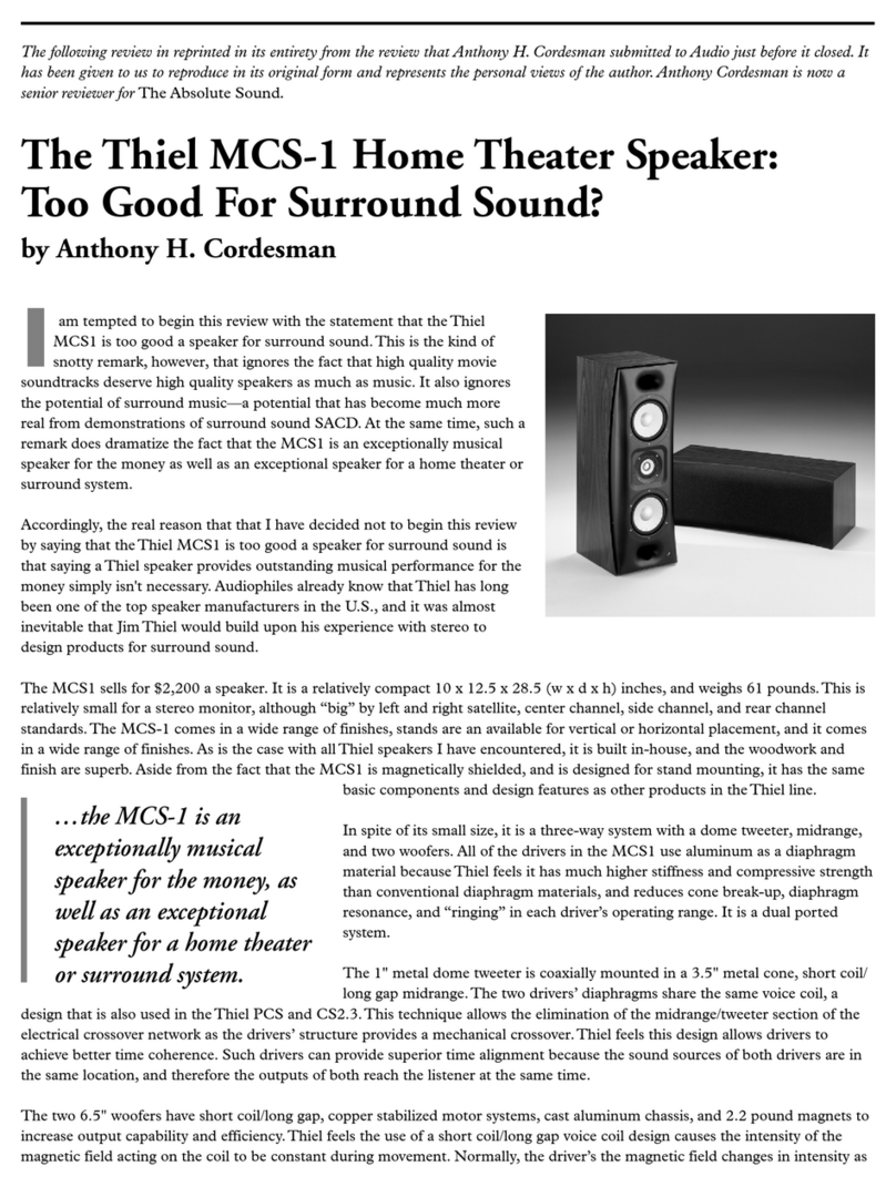 Thiel PCS Product support bulletin