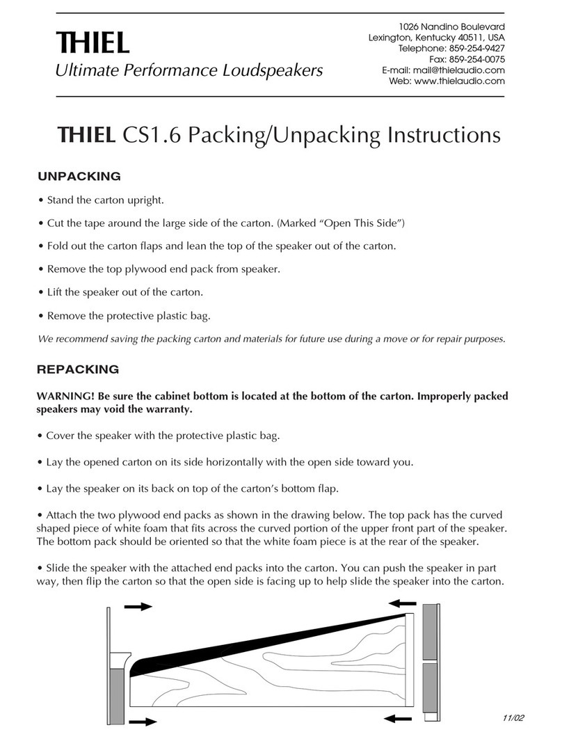 Thiel CS1.6 User manual