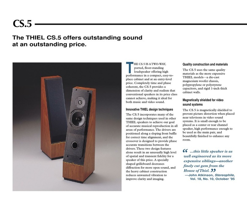 Thiel CS.5 User manual