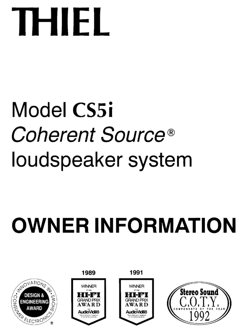 Thiel CS 5i User manual