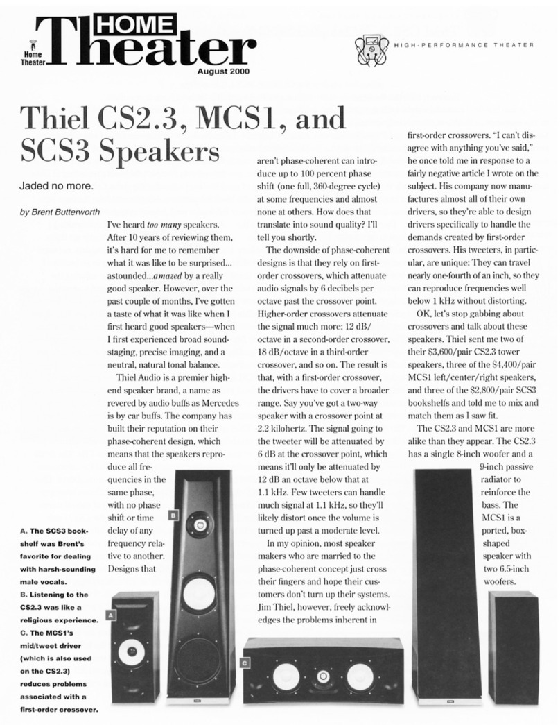 Thiel CS2.3 Dimensions