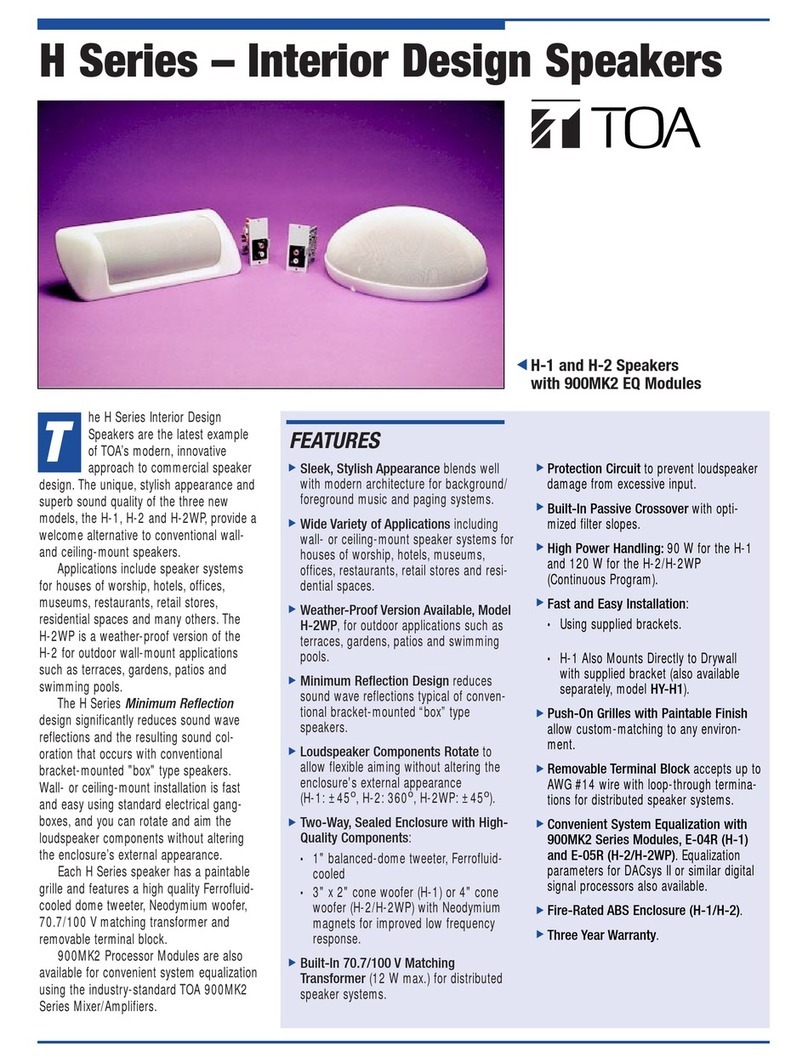 Toa H-2/WP User manual