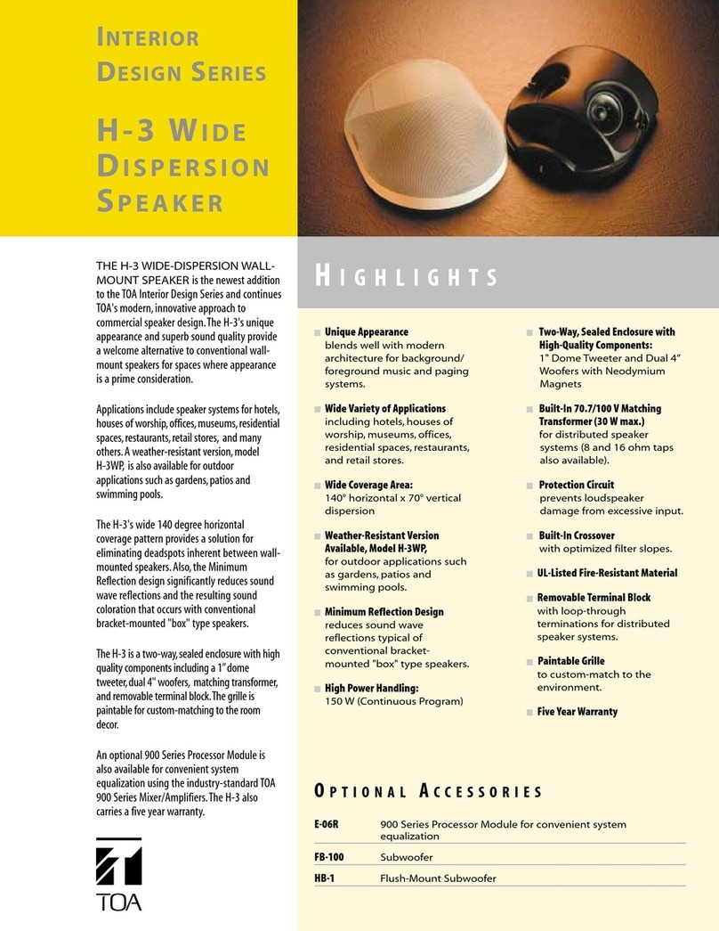Toa H-3/WP User manual