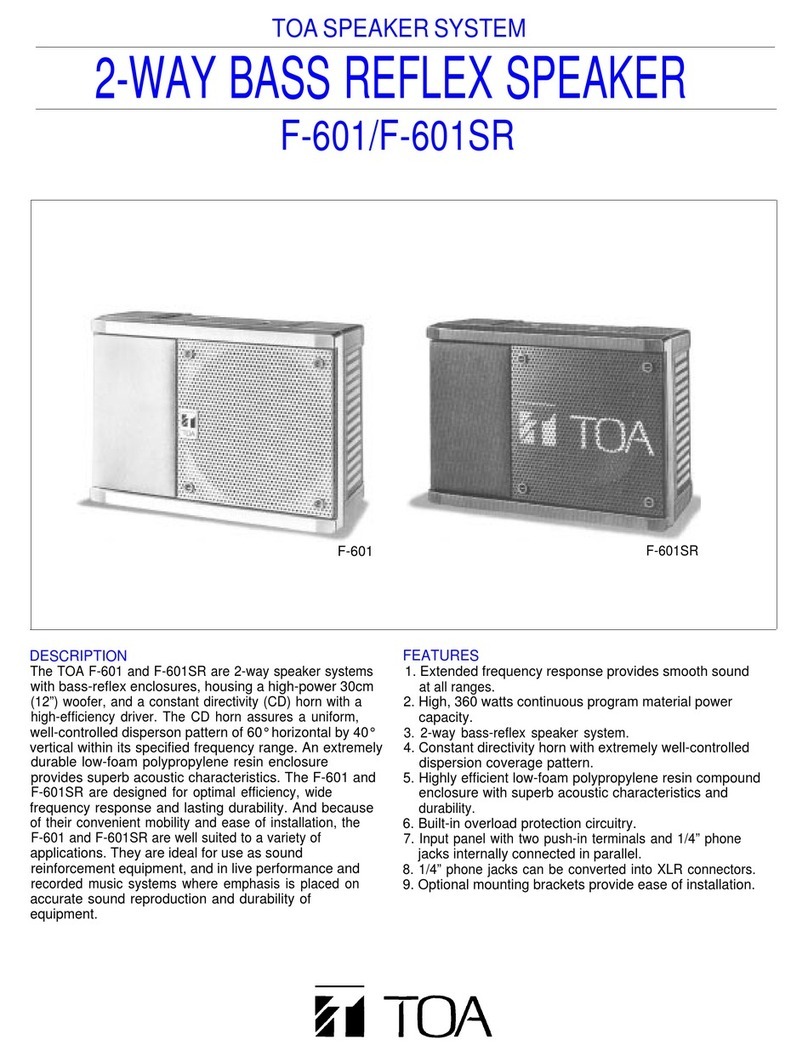 Toa F-601 Specification sheet