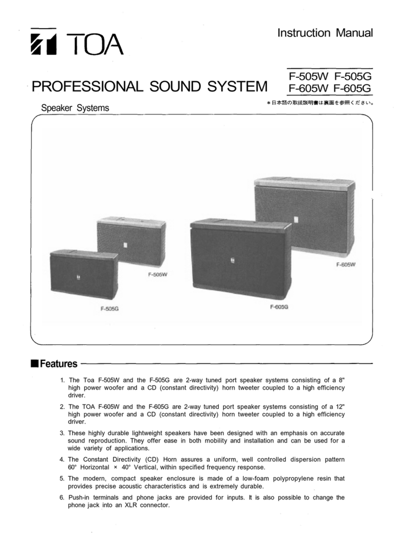 Toa F-505 instruction manual